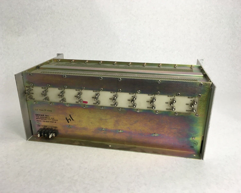 DEVAR INC Control Pneumatic To Electric Transmitter 10 Slot Case Rack