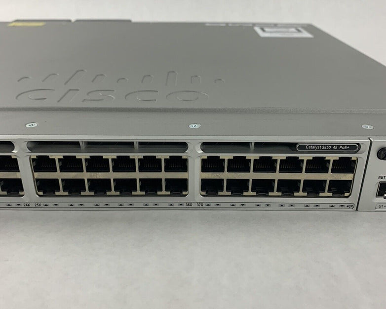 Cisco Catalyst WS-C3850-48PW-S 48 Port Ethernet Switch W/ C3850-NM-4-1G Module