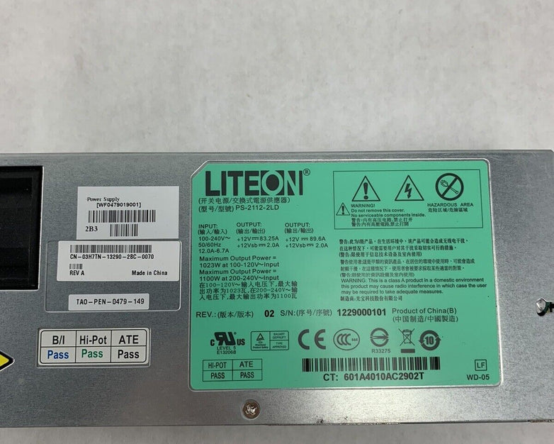 Dell Liteon PS-2112-2LD 1100W Power Supply 3H7TN