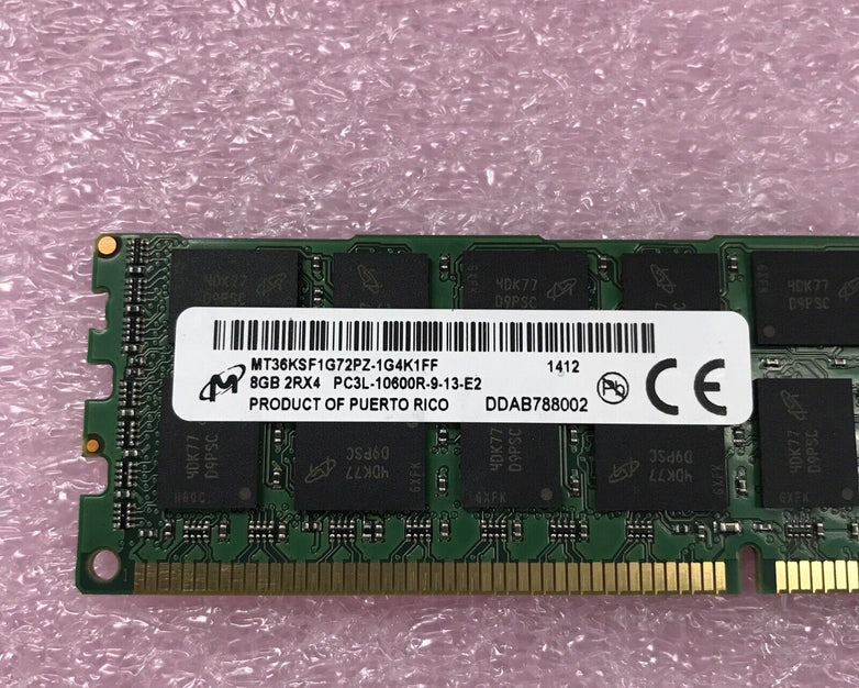2x 8GB Micron MT36KSF1G72PZ-1G4K1FF 2Rx4 PC3L-10600R-9-13-E2 RAM