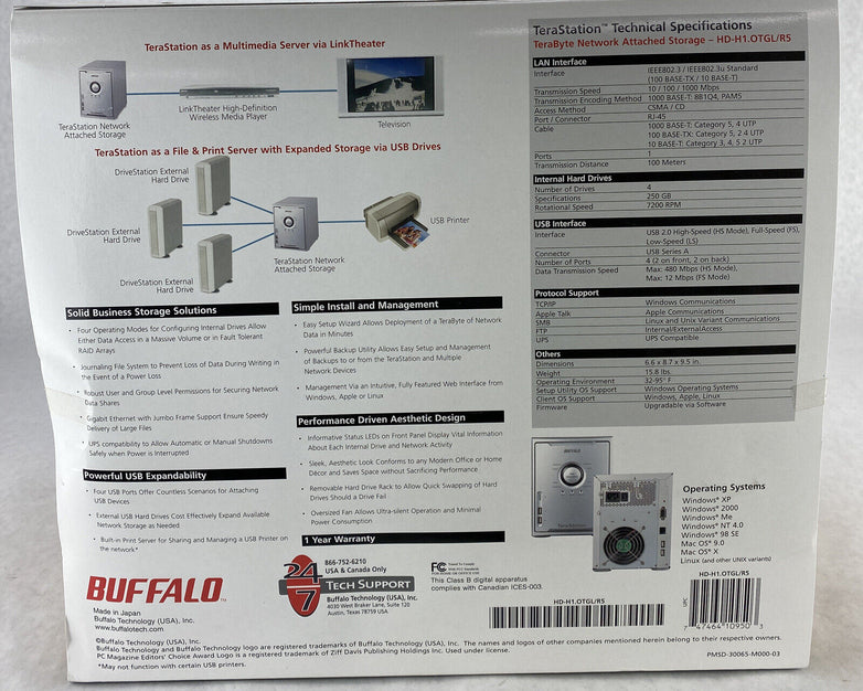 Buffalo HD-H1.0TGL/R5 Network Attached Storage