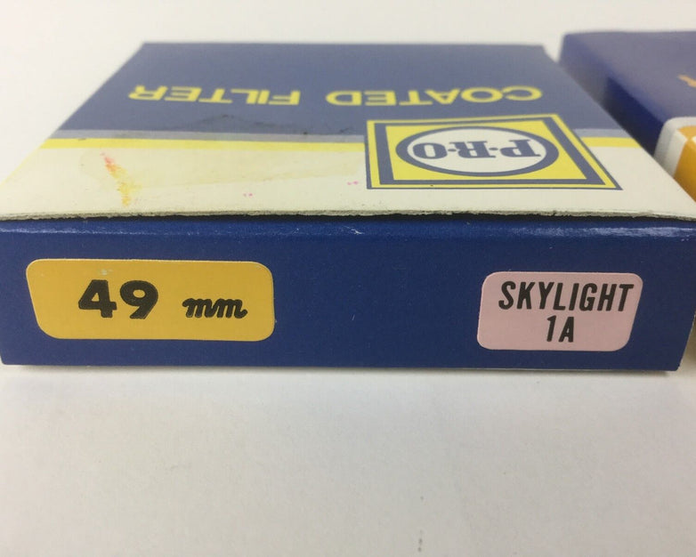 PRO COATED FILTER (55mm & 49mm) SKYLIGHT 1A w/ Box and Case (24-166) (Lot of 2)
