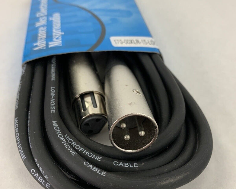 New Box Opened Professional Grade 3Pin Male To Female XLR 170-00XLR-15-LOC