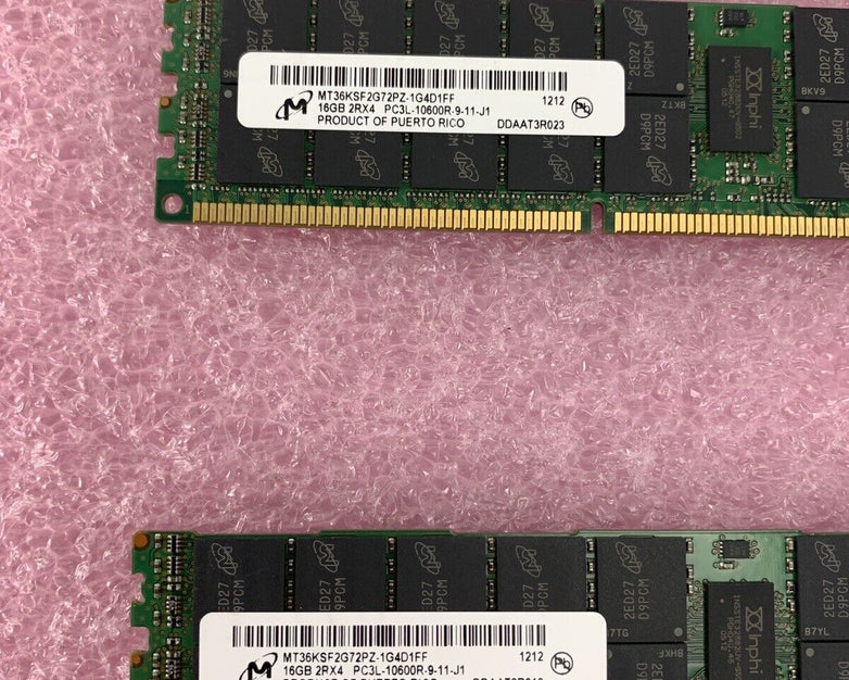 Micron 16GB DDR3 2Rx4 MT36KSF2G72PZ-1G4D1HF RAM Memory PC3L-10600R