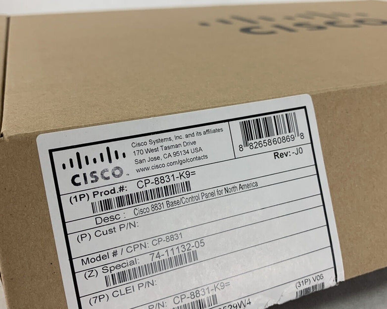 New Box Opened Cisco CP-8831-K9 Unified IP Conference Phone Base & Control Unit