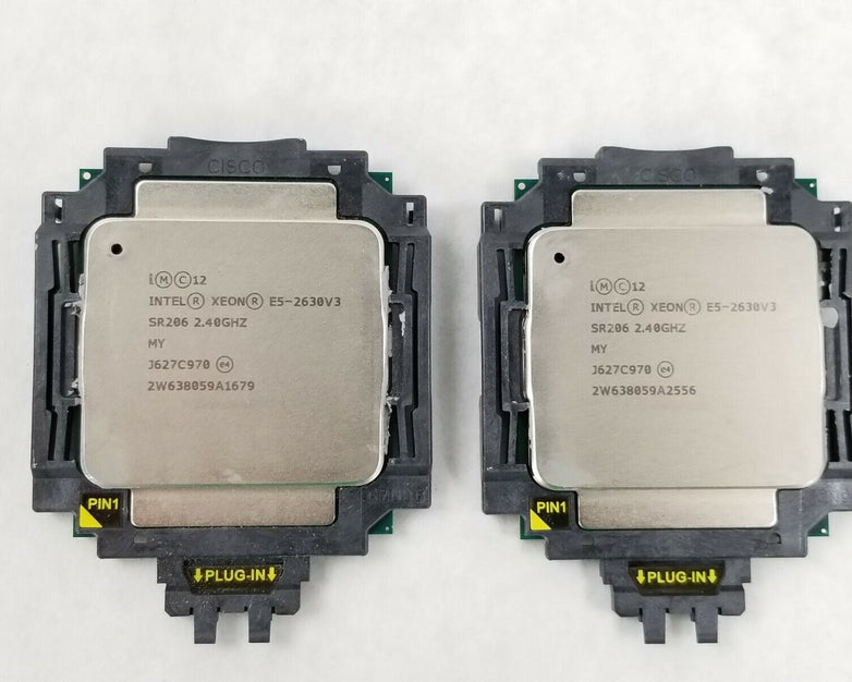 Matching Pair Intel Xeon E5-2630 V3 CPU 8-Core 2.4GHz SR206 20MB 85W LGA 2011-3