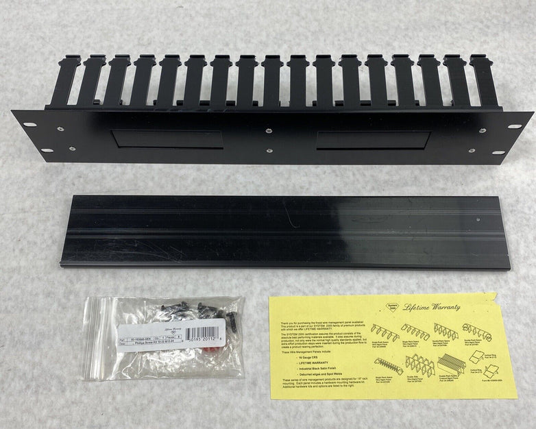 2-RU 19" Rack Channel Cable Management Panel 34-207800-GENAK