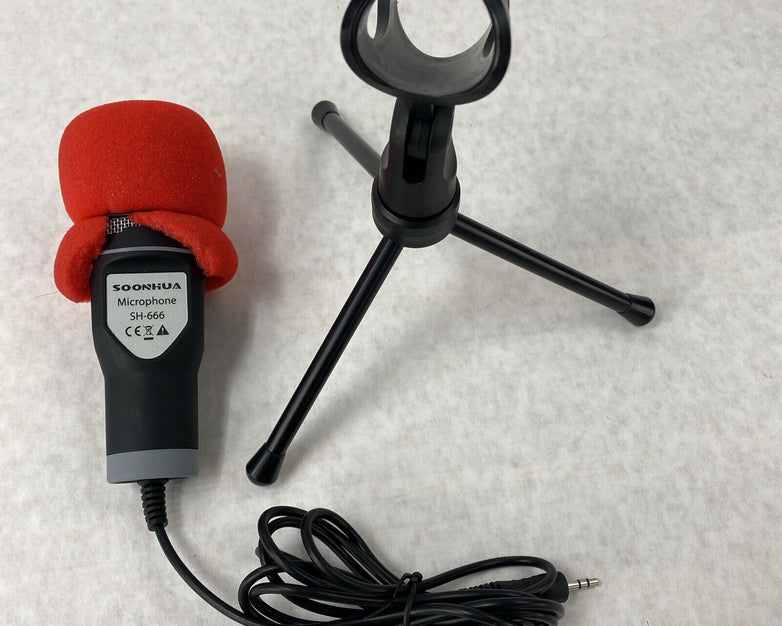 Soonhua SH-666 PC Condenser Microphone for Studio Recording + Mini Tripod