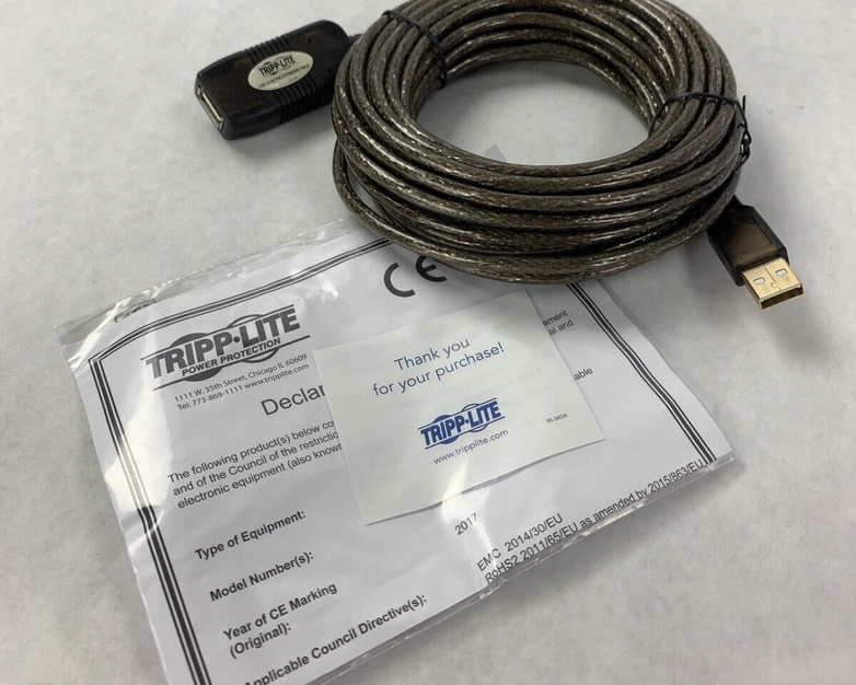 New Tripp Lite U026-025 7.62m USB A Male Female Black USB cable
