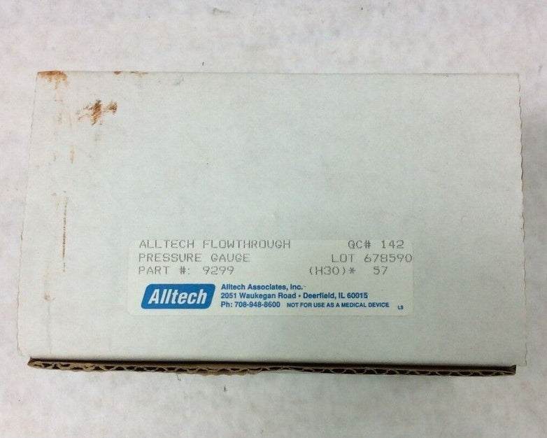 Alltech 9299 Flowthrough Pressure Gauge 6000 PSI