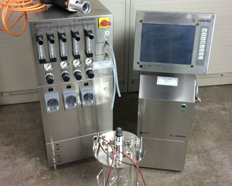Sartorius Stedim Biotech Biostat DCU Touch Tower B-DCU Bioreactor w Glass Vessel