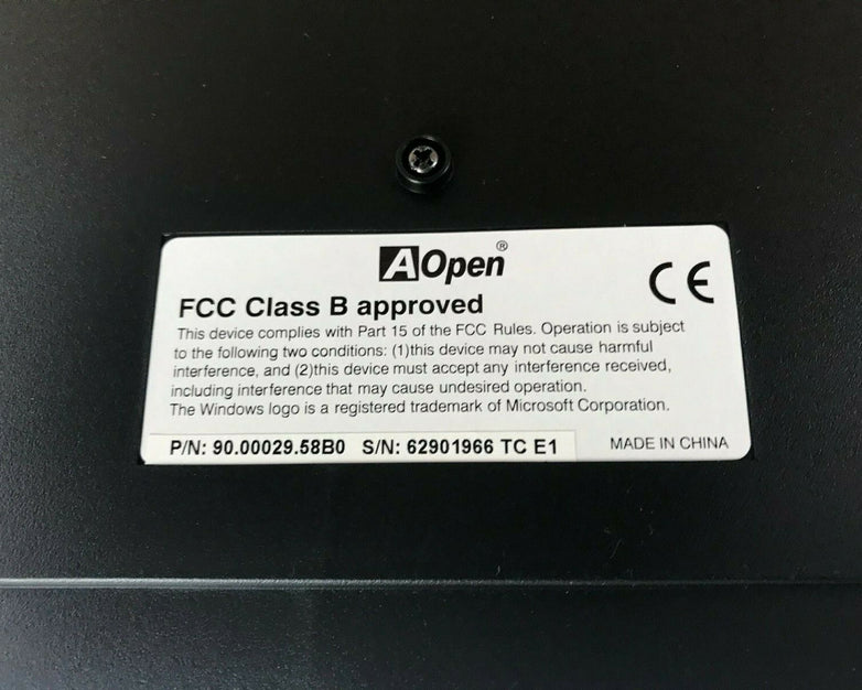AOpen KB-858B Wired PS/2 Keyboard Colored Editing Macros