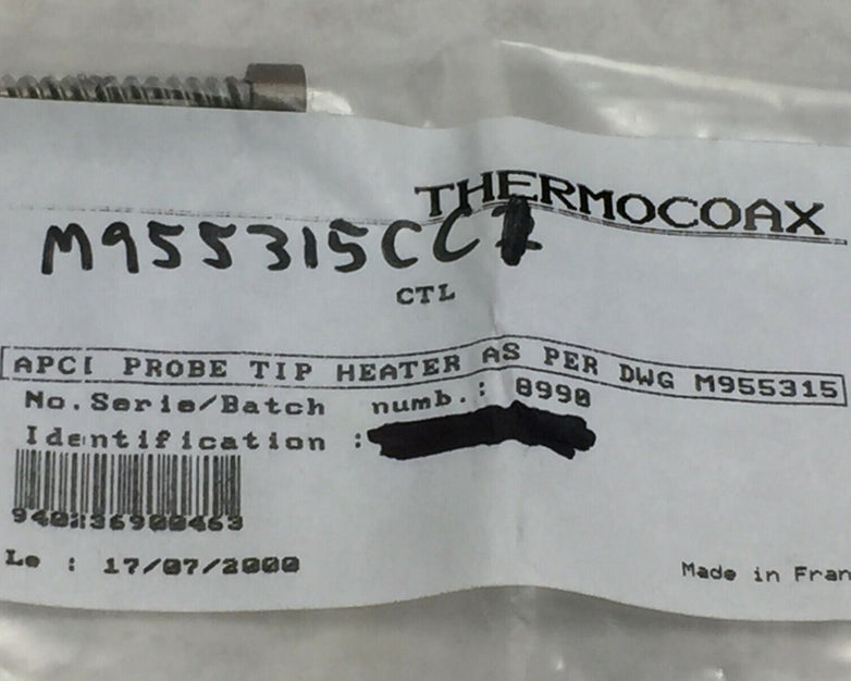 Thermocoax APCI Probe Tip Heater As Per DWG M955315 Factory Sealed