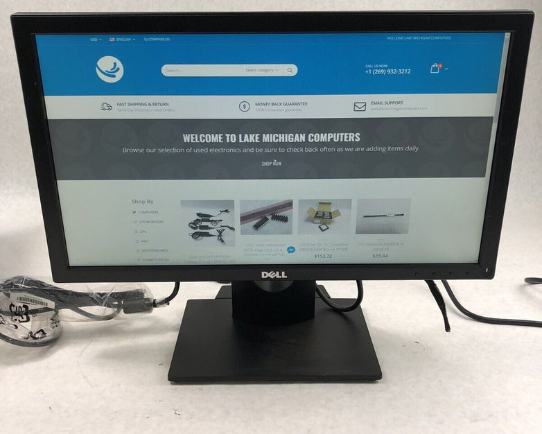 Dell E2016H 20" Widescreen 1600 x 900 LED LCD Monitor VGA E2016Hb 15066