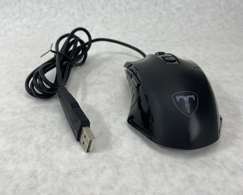 Pictek PC232A Wired Multicolor RGB Background Gaming Keyboard w/ T7 Gaming Mouse