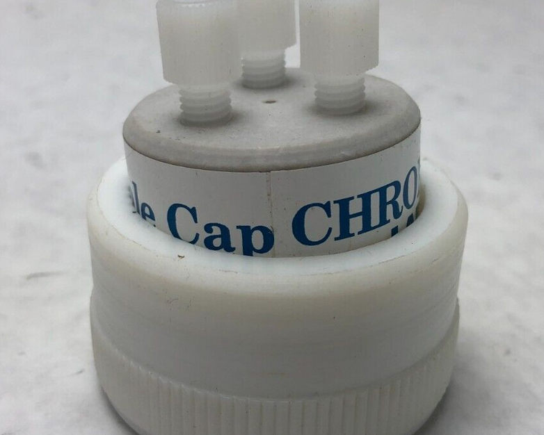 Lot of 5 LabGlass Biotech Three Hole Cap Chromeware