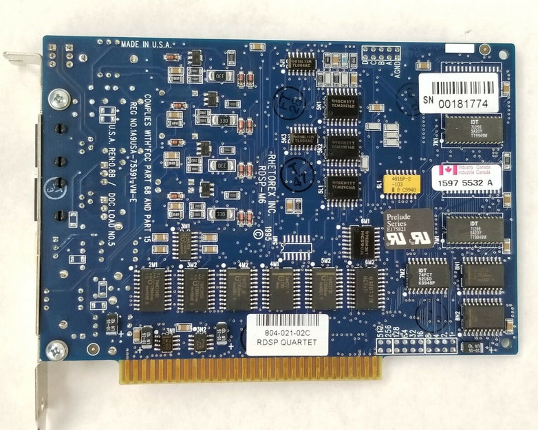 Brooktrout Rheotex RDSP-M6 4Port 50-02-021M 804-021-02M Quartet Prelude Dialogic