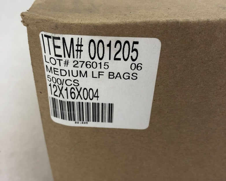 500- 12x16" Clear Poly Bags Lay-Flat 4mil