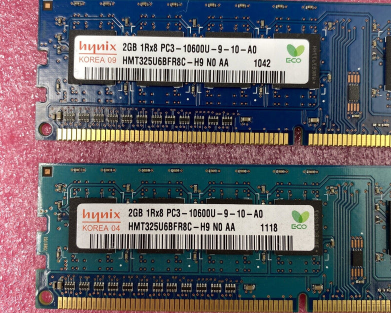 Lot( 2 ) 2GB Hynix HMT325U6BFR8C-H9 PC3-10600U UBDIMM 1333MHz DDR3 SDRAM