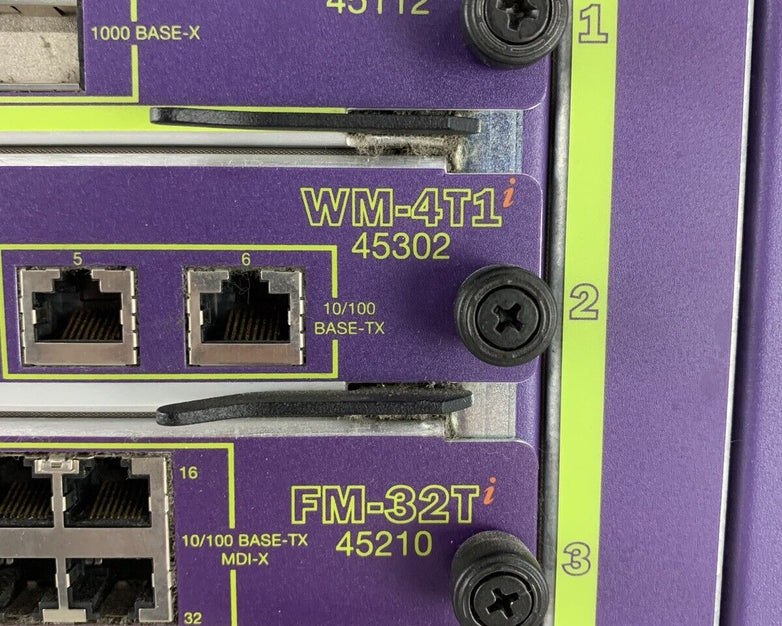 Extreme Networks Alpine 3808 9 Slot Switch 45080 6x FM-32T 1x WM-4T1 1x GM-4X