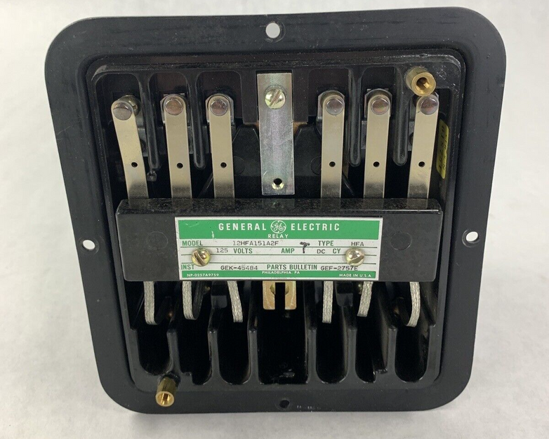 GE 12HFA151A2F Auxiliary Relay 125 Volts DC/CY Type HFA No Cover