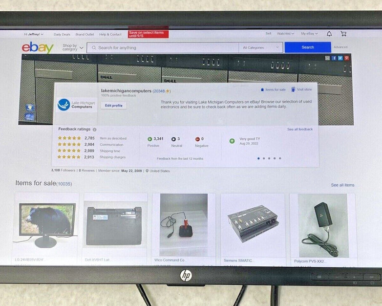HP F9Z10A EliteDisplay E231i 21 inch Monitor 1080p DisplayPort VGA DVI-D Grade B