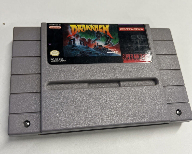 Vintage Drakkhen Super Nintendo SNES Video Game Card
