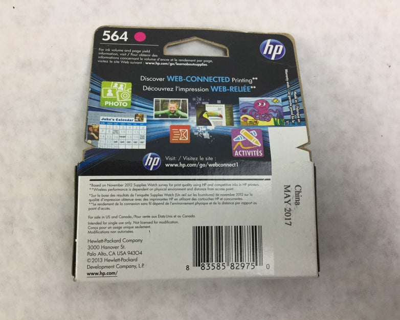 Genuine HP 564 Magenta CB319WN Warranty End Date May 2017 Factory Sealed NIB