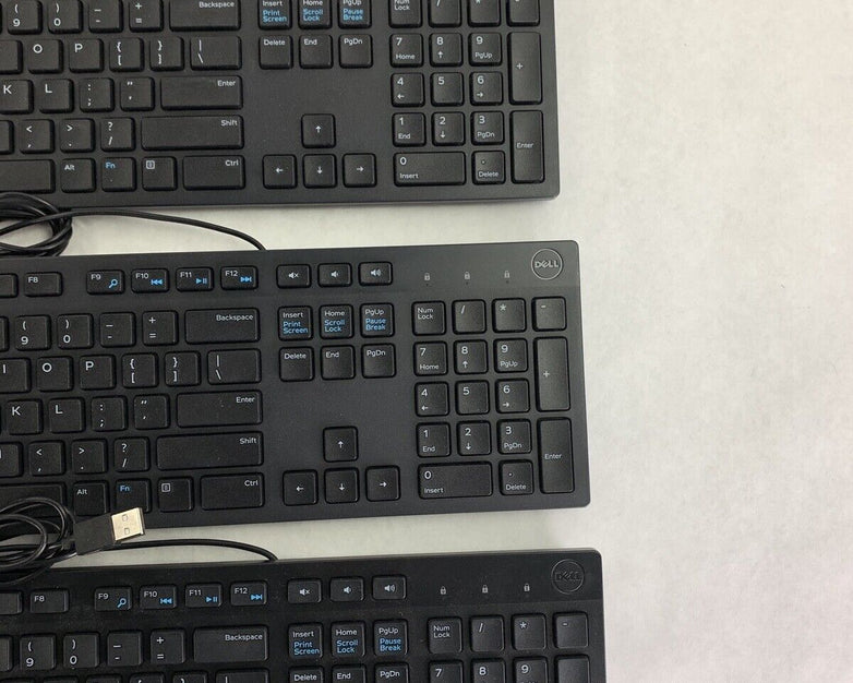 Lot 0f 5 Dell Wired Keyboard Black KB216