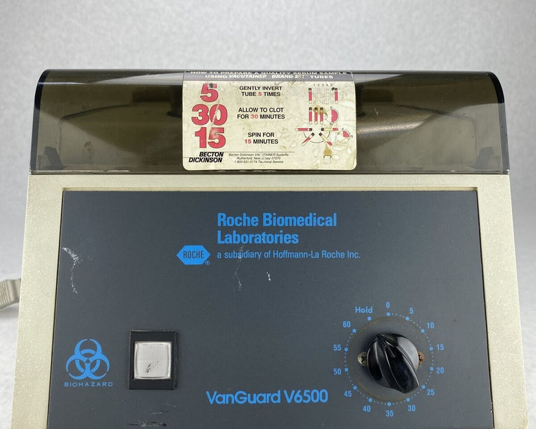 Roche VanGaurd V6500 Biomedical Laboratory Centrifuge w/ 6 Position Angled Rotor