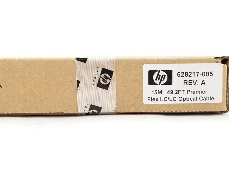 Genuine HP 628217-005, 49 ft, 15M, Premier Flex LC/LC Optical Cable, 627722-001