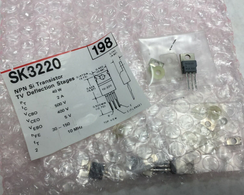 NOS RCA SK3220 NPN Si Transistor TV Deflection Stages Lot of 5