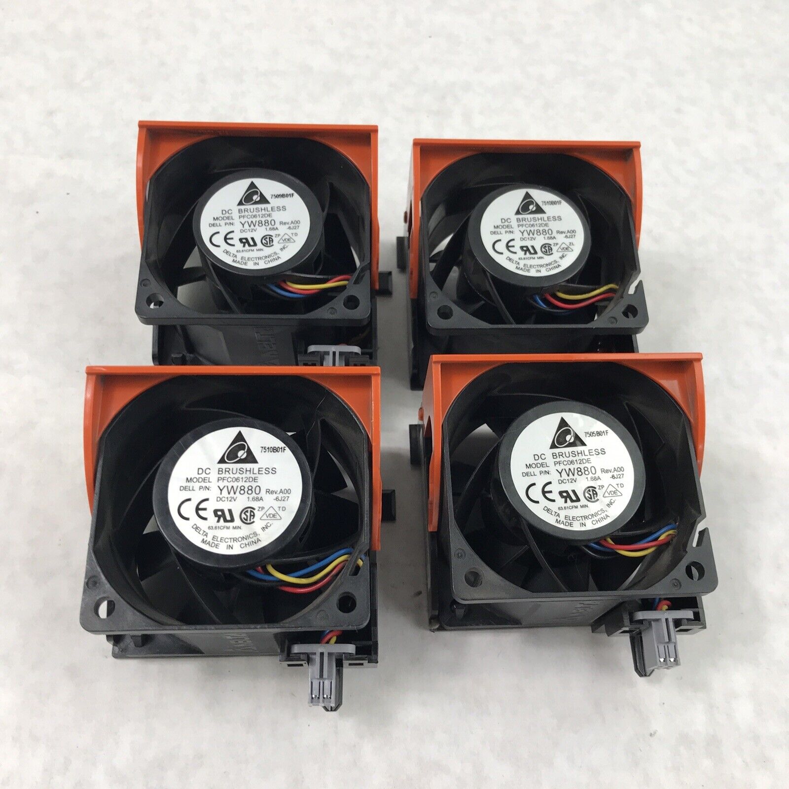 (Lot of 4) Dell YW880 Poweredge 2950 CPU Cooling Fan PR272 JC972 DC471