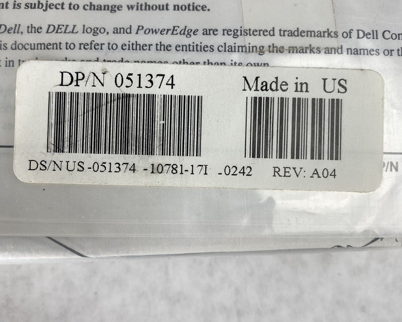 Dell 051374 PowerEdge System Casters NIB USAmade 420-10180