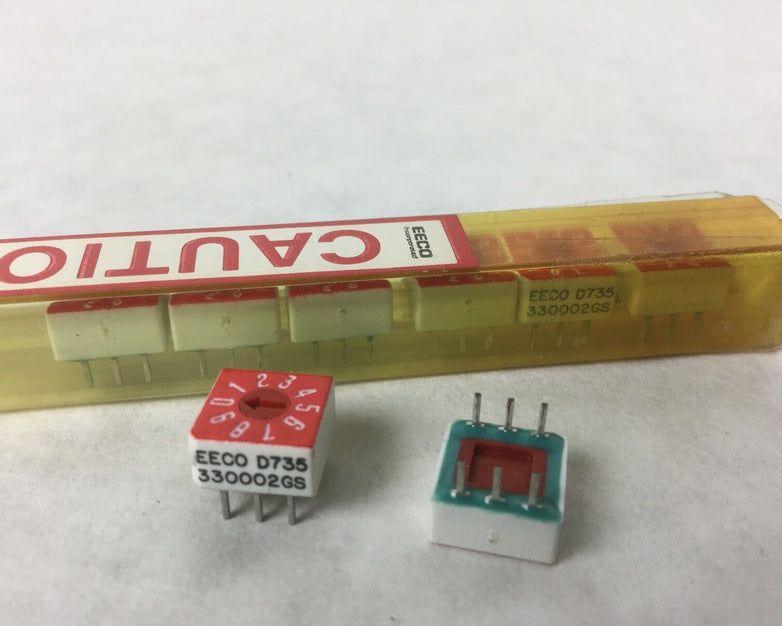 EECO D735, 330002GS, Lot of 8, Switch DIP, New,