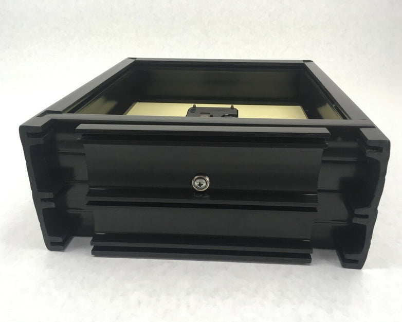 Vintage ME Quartz Table Top Black Plastic Clock
