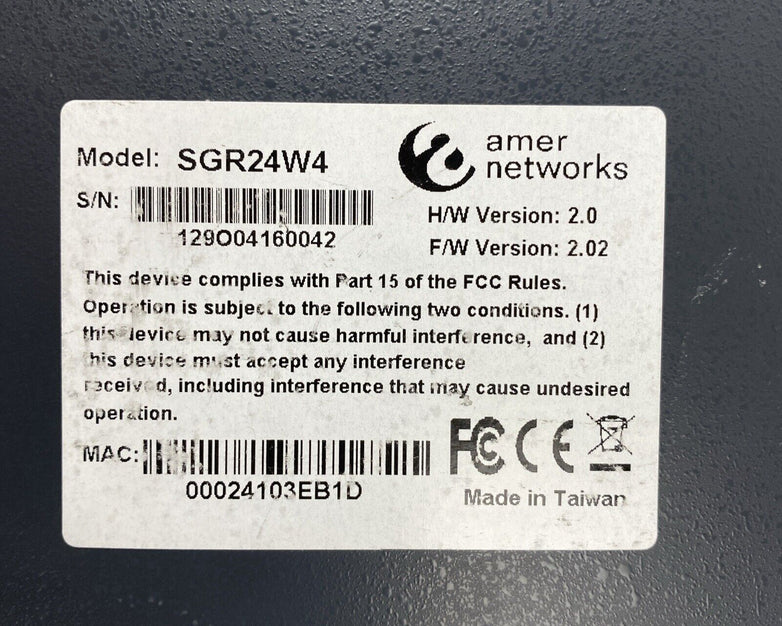 Amer Netowkrs SGR24W4 24-Port Gigabit Ethernet Switch w/ 4 Combo RJ45/SFP Ports