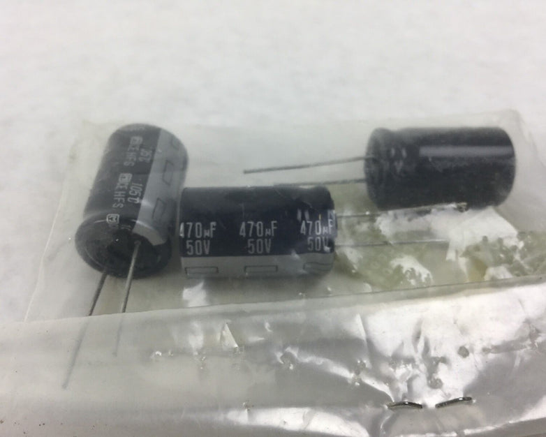 VINTAGE NEW Capacitors P1248-ND, 470UF 50V HFS CAP, Lot of 3, NEW