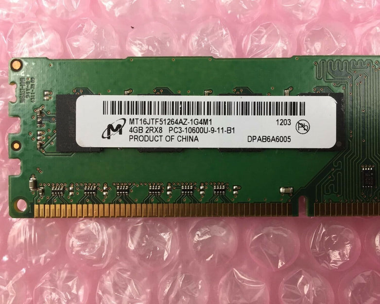 Samsung 4GB 2RX8 PC3-10600U-09-11-B1 MT16JTF5126AZ-G4M1