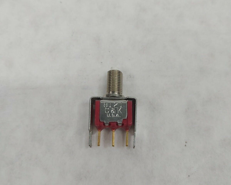 C&K Components 8121J83ZGE22 SPDT Push Button Switch 1A 120V No Button
