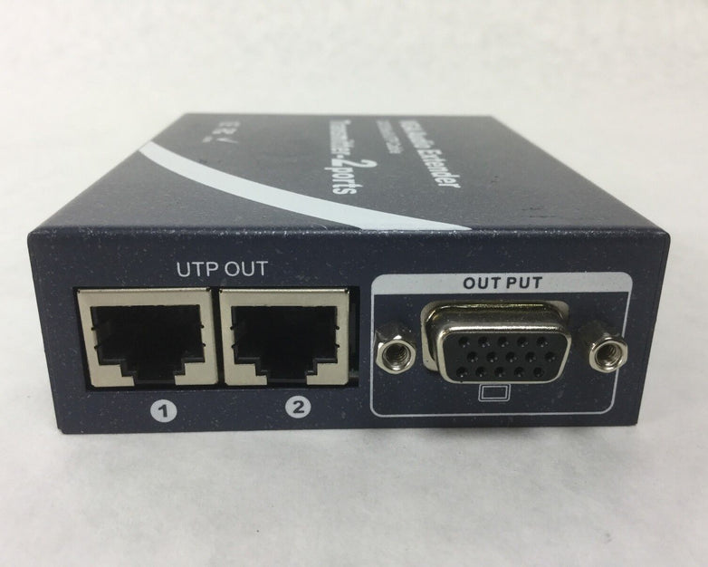 VGA/Audio Extender 1Transmitter-2ports(CAT5/5e/6 UTP Cable)w/Power Supply&Cables