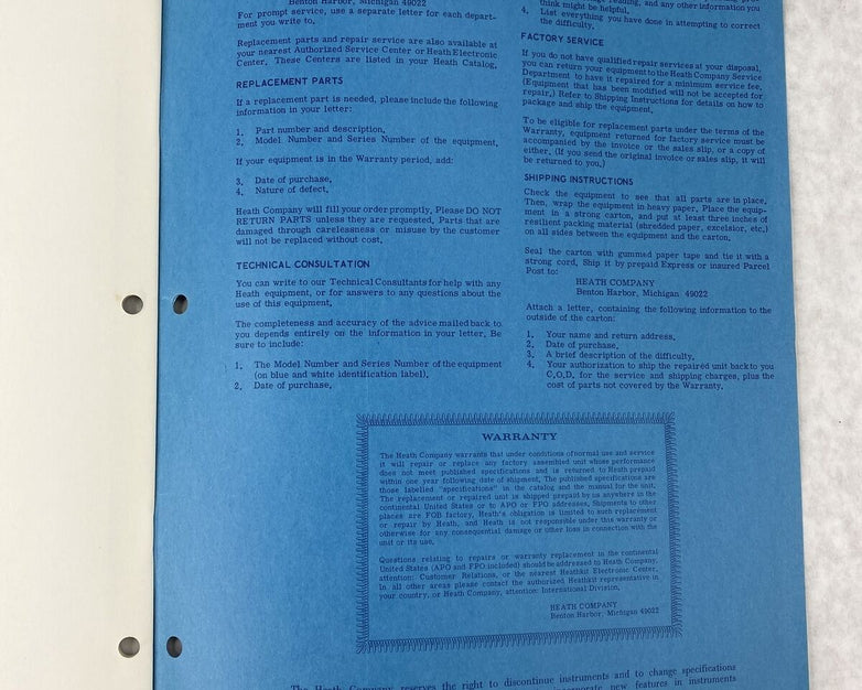 Heathkit SM-102A Programmable Timer Assembly Manual 1973 595-1378-01