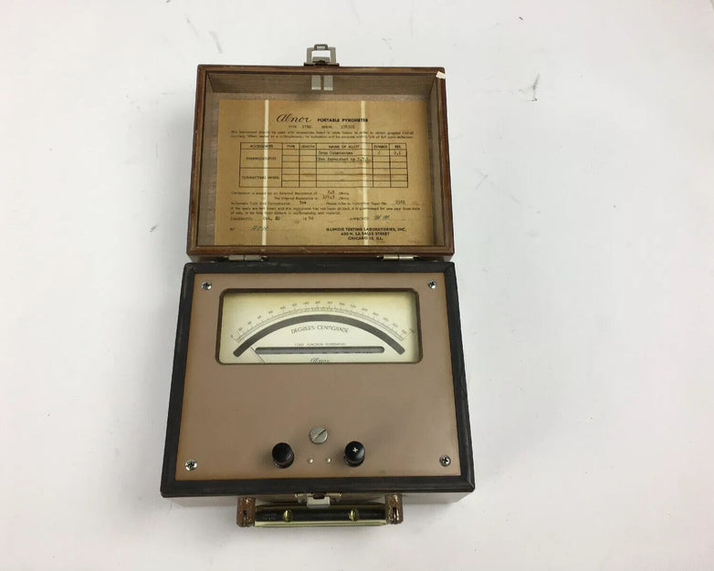 Alnor Portable Pyrometer 1760, Vintage, Pneumatic Airflow Tester