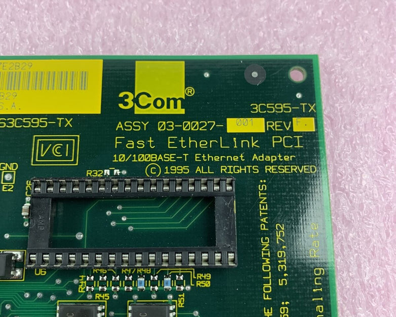3Com 03-0027-001 REV C DF63C595-TX Fast EtherLink PCI 3C595-TX 10/100 Mbps