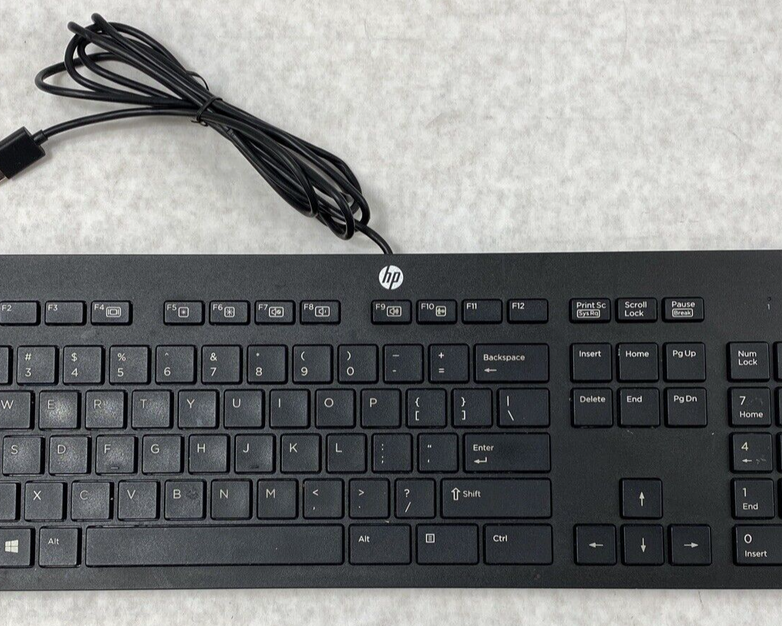 Lot(2) HP 803181-001 Slim USB Wired Enhanced Keyboard KBAR211 Genuine OEM