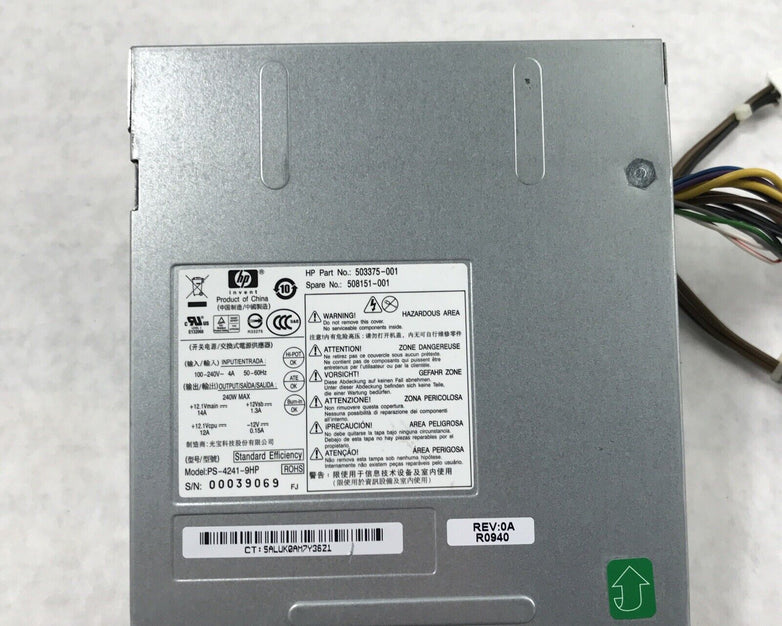 (Lot of 3) HP 503375-001 240W 240V 60Hz Power Supply