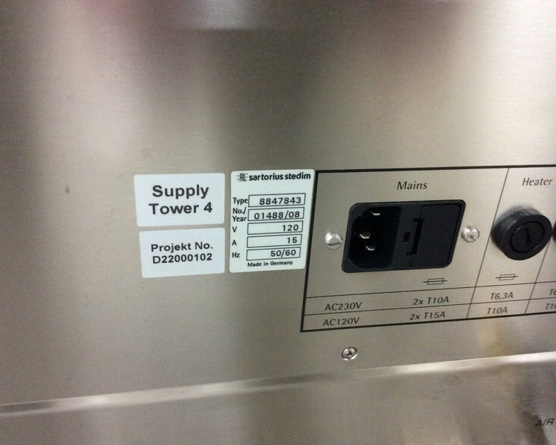Sartorius Stedim Biotech Biostat DCU Touch Tower B-DCU Bioreactor w Glass Vessel