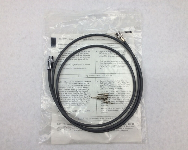 Alpha Wire - J P/N 9830 AWM Style 1354 - BNC Connector Cable - With Adapters
