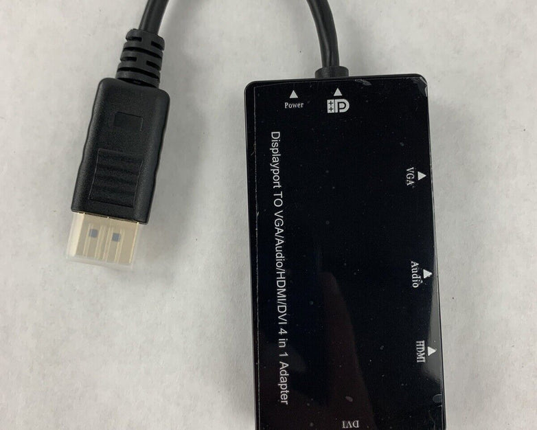 New Box Open DisplayPort DP-VDH HDMI Dual Link DVI VGA Adapter 4 in 1 with Audio