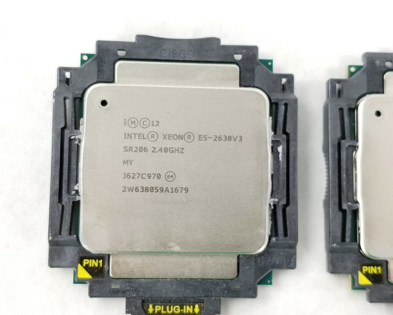 Matching Pair Intel Xeon E5-2630 V3 CPU 8-Core 2.4GHz SR206 20MB 85W LGA 2011-3